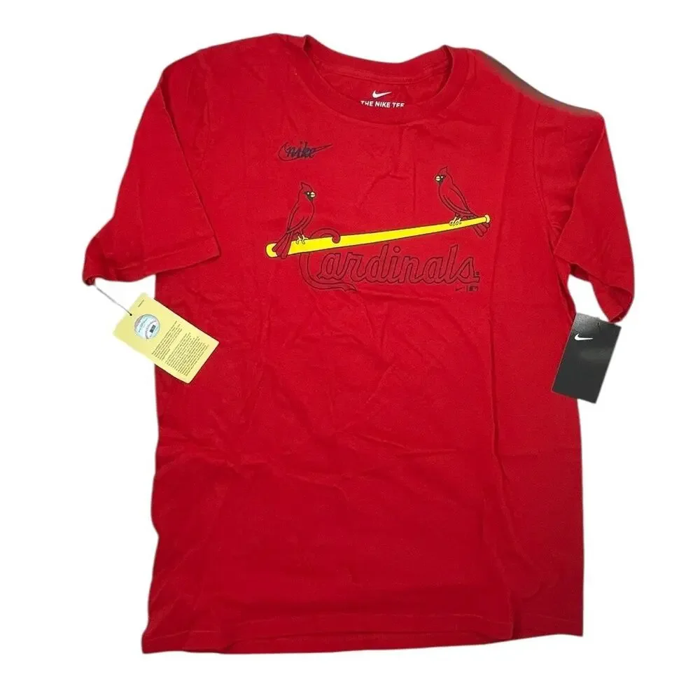 Nike Cooperstown Ozzie Smith St. Louis Cardinals T-Shirt Red Youth XL 18/20 NWT
